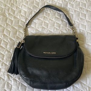 Michael Kors Black Shoulder Bag with Tassel